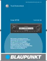 Blaupunkt Calais MP48 Operating And Installation Instructions preview