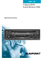 Blaupunkt Calgary CD30 Operating Instructions Manual предпросмотр