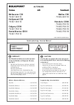 Blaupunkt Calgary CD30 Service Manual preview