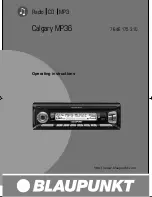 Предварительный просмотр 1 страницы Blaupunkt CALGARY MP36 Operating Instructions Manual