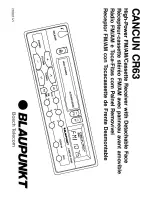 Preview for 1 page of Blaupunkt Cancun CR63 User Manual