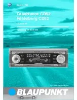 Blaupunkt CASABLANCA CD52 Operating Instructions Manual preview