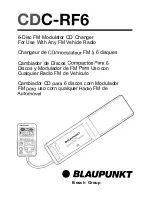 Blaupunkt CDC RF6 Owner'S Record preview