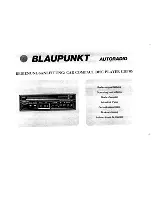 Preview for 1 page of Blaupunkt CDP05 Operating Instructions Manual