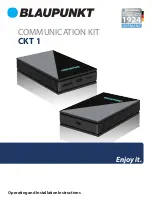 Предварительный просмотр 1 страницы Blaupunkt CKT 1 Operating And Installation Instructions