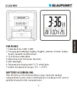 Preview for 9 page of Blaupunkt CL02WH Owner'S Manual