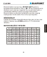 Preview for 53 page of Blaupunkt CL02WH Owner'S Manual