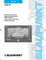 Preview for 1 page of Blaupunkt CLX 01 Operating Instructions Manual