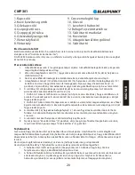 Предварительный просмотр 21 страницы Blaupunkt CMP301 Owner'S Manual