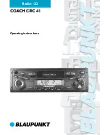 Blaupunkt COACH CRC 41 Operating Instructions Manual предпросмотр