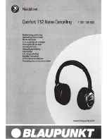 Blaupunkt Comfort 112 Noise Cancelling Operating Instructions Manual preview