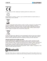 Preview for 30 page of Blaupunkt CR20BT Owner'S Manual