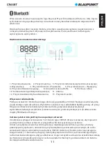 Preview for 13 page of Blaupunkt CR65BT Owner'S Manual