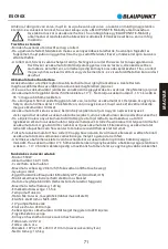 Предварительный просмотр 73 страницы Blaupunkt ESC90X Original Instruction Manual