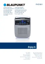 Предварительный просмотр 1 страницы Blaupunkt FHD501 Owner'S Manual