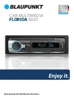 Предварительный просмотр 1 страницы Blaupunkt Florida 4020 Operating And Installation Instructions