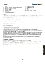 Предварительный просмотр 67 страницы Blaupunkt FMM401 Owner'S Manual