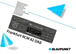 Предварительный просмотр 1 страницы Blaupunkt Frankfurt RCM 82 DAB Operating Manual