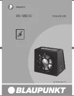 Preview for 1 page of Blaupunkt GTb 1200 SC Manual