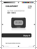 Preview for 1 page of Blaupunkt GTr 130 A Operating And Installation Instructions