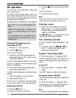 Preview for 18 page of Blaupunkt Hamburg CD70 Operating Instructions Manual