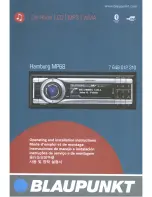 Preview for 1 page of Blaupunkt Hamburg MP68 Operating And Installation Instructions