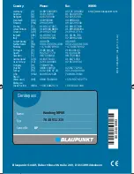 Предварительный просмотр 82 страницы Blaupunkt Hamburg MP68 Operating And Installation Manual