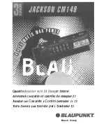 Preview for 1 page of Blaupunkt HANNOVER CR 67 User Manual