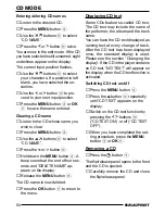 Предварительный просмотр 21 страницы Blaupunkt HEIDELBERG CD52 Operating Instructions Manual