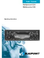 Предварительный просмотр 1 страницы Blaupunkt Hollywood C30 Operating Instructions Manual