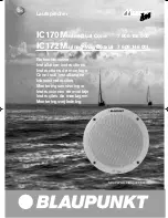 Blaupunkt IC 170 Marine Dual Cone Installation Instructions Manual preview