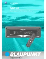 Предварительный просмотр 1 страницы Blaupunkt IVDP-01 Operating And Installation Instructions