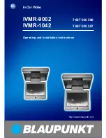 Preview for 1 page of Blaupunkt IVMR-1042 Operating And Installation Instructions