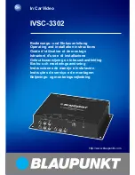 Blaupunkt IVSC-3302 Operating And Installation Manual предпросмотр