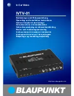 Blaupunkt IVTV-01 Operating And Installation Manual preview