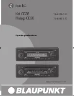 Предварительный просмотр 1 страницы Blaupunkt KIEL CD36 Operating Instructions Manual