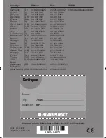 Предварительный просмотр 25 страницы Blaupunkt KIEL CD36 Operating Instructions Manual