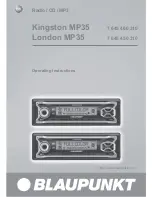 Blaupunkt Kingston MP35 Operating Instructions Manual preview