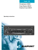 Blaupunkt Konstanz CD31 Operating Instructions Manual предпросмотр