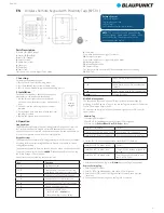 Предварительный просмотр 2 страницы Blaupunkt KPT-R1 Manual