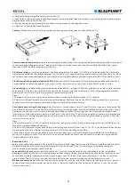 Preview for 6 page of Blaupunkt KR12SL Owner'S Manual