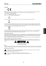 Preview for 29 page of Blaupunkt KR12SL Owner'S Manual