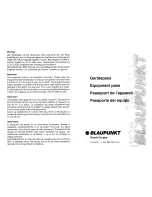 Предварительный просмотр 29 страницы Blaupunkt Laguna CD35 Operating And Installation Instructions