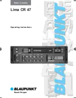 Предварительный просмотр 1 страницы Blaupunkt LIMA CR 47 Operating Instructions Manual