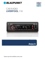 Blaupunkt LIVERPOOL 110 Operating And Installation Instruction предпросмотр