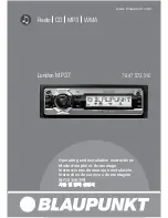 Blaupunkt London MP37 Operating And Installation Instructions предпросмотр