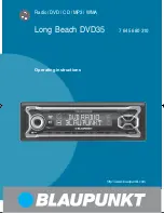 Blaupunkt LONG BEACH DVD35 Operating Instructions Manual предпросмотр