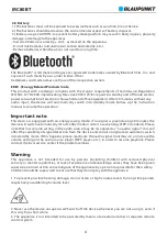 Предварительный просмотр 6 страницы Blaupunkt MC80BT Owner'S Manual