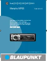 Blaupunkt MEMPHIS MP66 Operating And Installation Instructions предпросмотр