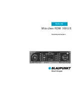 Предварительный просмотр 1 страницы Blaupunkt MNCHEN RDM 169 US RDM 169 US Operating Instructions Manual